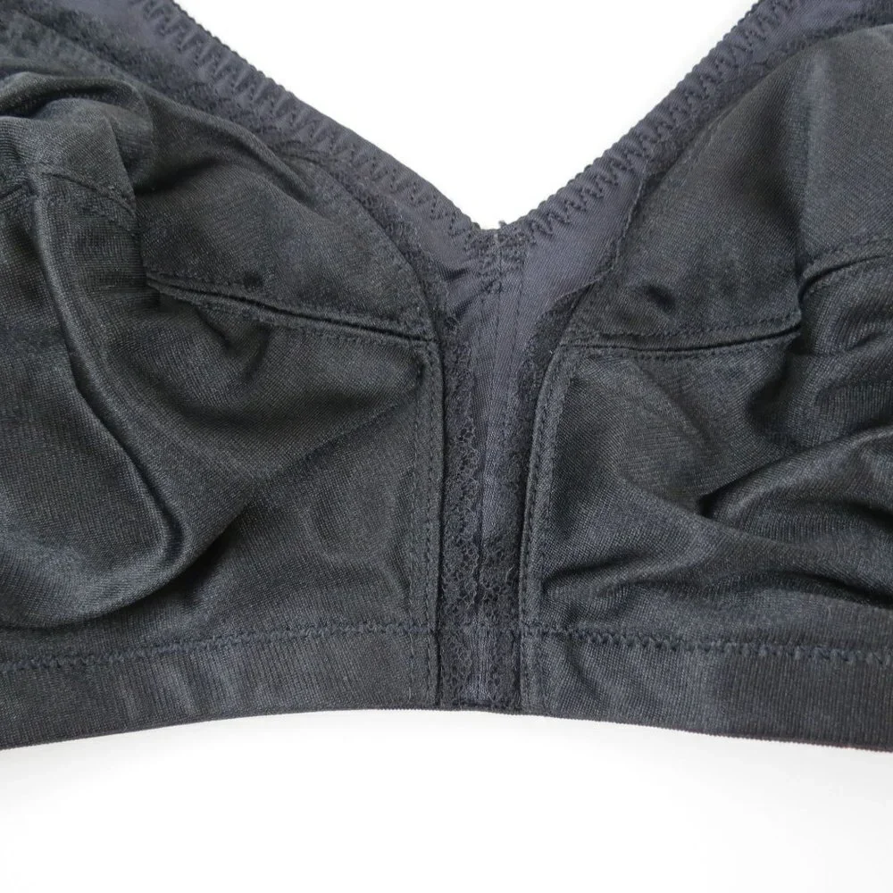 Vintage MARJORIE 70s 80s Women's Black Soft Cup Bra 36D